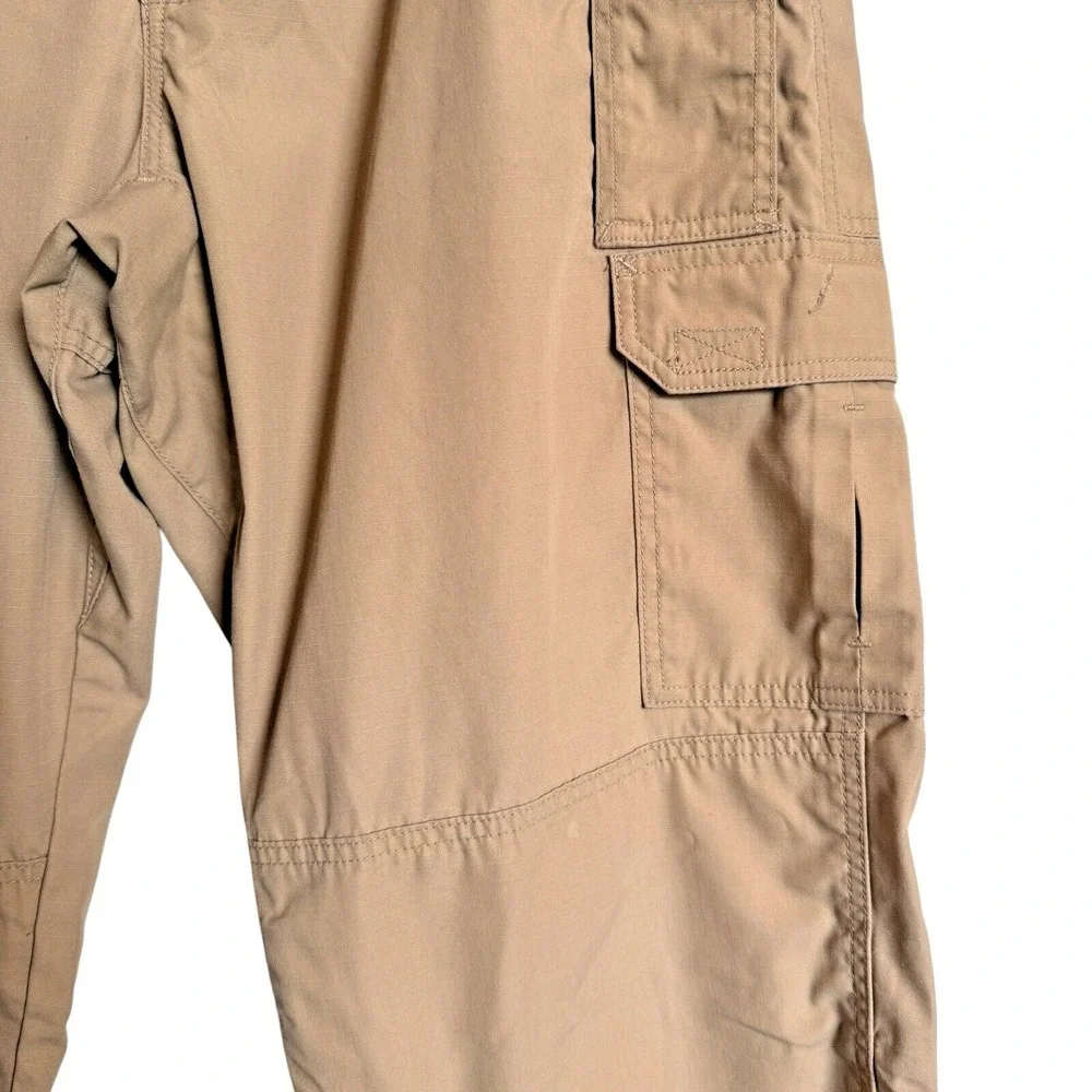 5.11 Tactical‎ Mens Khaki Tan Ripstop Cargo Pants Multi-Pocket Workwear 34x32